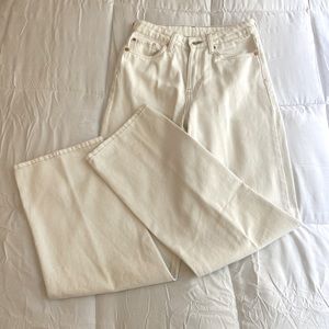 H&M high waist wide straight leg jeans, size 4